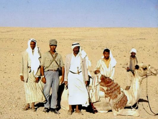 עם חג' סילמי בטיול גמלים בתיהה. 1972